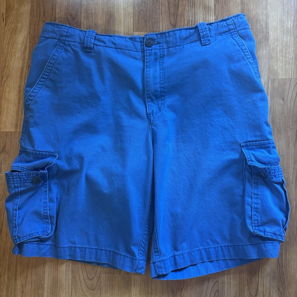 Aeropostale Authentic Cargo Shorts Men's Size 38 Blue Drawstring Y2K Vintage